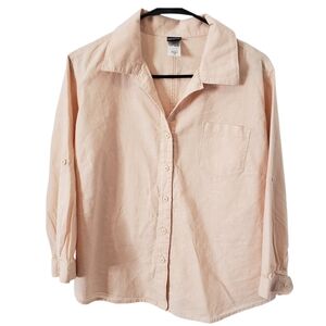 Patagonia Lightweight Vintage Buttondown Shirt Long Sleeve Pink Women's Size 12